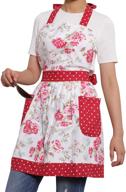 👗 neoviva women's vintage apron dress with pockets: cute funny cooking apron for baking bbq логотип