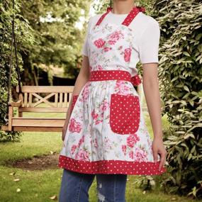 img 1 attached to 👗 NEOVIVA Women's Vintage Apron Dress with Pockets: Cute Funny Cooking Apron for Baking BBQ