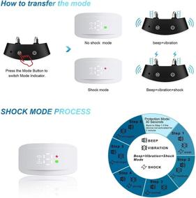 img 2 attached to 🐶 Bark Collar 5-150 Lbs: Adjustable Sensitivity, Intensity, Beep, Vibration & Optional Shock - Rechargeable, No More False Triggers