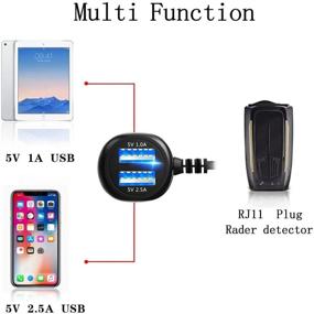 img 3 attached to Radar Detector Power Cord with Dual USB Port Charger (6.5ft) for Uniden, Escort, Valentine, Beltronics, Passport, Cobra and More (RJ11)