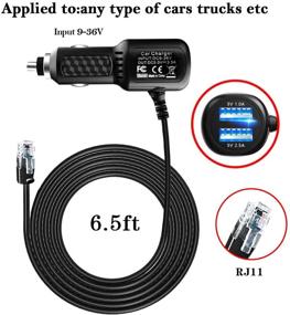 img 2 attached to Radar Detector Power Cord with Dual USB Port Charger (6.5ft) for Uniden, Escort, Valentine, Beltronics, Passport, Cobra and More (RJ11)