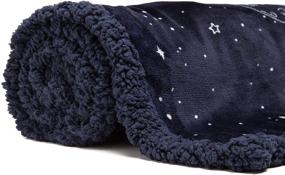 img 2 attached to 🪐 Chanasya Solar System Galaxy Star Space Gift Throw Blanket - Including Pluto and Nine Planets Orbiting The Sun - Reversible for Bed Couch - Navy - Perfect for Birthday (50x65 inches)