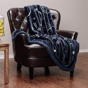 img 3 attached to 🪐 Chanasya Solar System Galaxy Star Space Gift Throw Blanket - Including Pluto and Nine Planets Orbiting The Sun - Reversible for Bed Couch - Navy - Perfect for Birthday (50x65 inches)