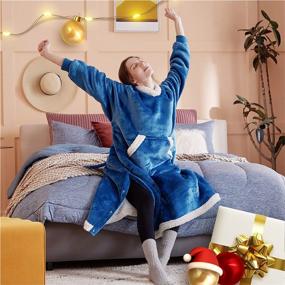 img 3 attached to Bedsure Wearable Blanket Standard Sweatshirt Bedding for Blankets & Throws