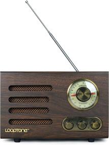 img 1 attached to LOOPTONE Retro Wooden Bluetooth FM/AM Radio: Dial into Nostalgia (Coffee Edition)