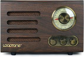 img 4 attached to LOOPTONE Retro Wooden Bluetooth FM/AM Radio: Dial into Nostalgia (Coffee Edition)
