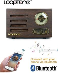 img 2 attached to LOOPTONE Retro Wooden Bluetooth FM/AM Radio: Dial into Nostalgia (Coffee Edition)