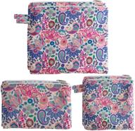 jck sandwich bags - 6pc 8oz cotton and peva dual layer snack bags - premium quality (paisley-6) logo