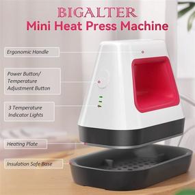 img 3 attached to 🔥 Heat Press Machine - Bigalter 5.5"x3" for Small HTV Vinyl Projects - Mini Heat Press for Heating Transfer Sublimation - T-Shirt, Shoe, Hat Heat Press with Storage Bag