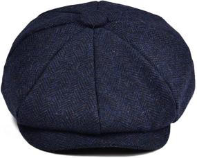 img 3 attached to 🎩 JANGOUL Boys Vintage Newsboy Cap: Stylish Tweed Flat Beret Cabbie Hat for Kids and Toddlers - Perfect Pageboy Accessory