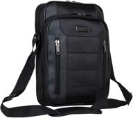 💼 kenneth cole reaction keystone laptop case: 12" single compartment for laptop/tablet, durable 1680d polyester, in black logo