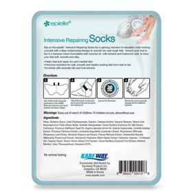 img 3 attached to 🦶 Epielle Intensive Repairing Foot Mask for Dry, Cracked Heels & Calluses (6pk) - Foot Spa Masks with Coconut Oil, Milk Extract & Hyaluronic Acid