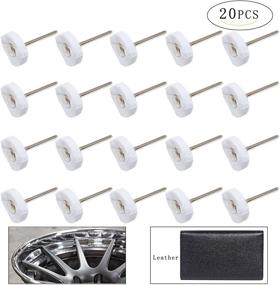 img 3 attached to 🛠️ NIUPIKA Little Buffing and Polishing Wheels for Rotary Drill Tools - White, 3mm Mandrel - Pack of 20 Pieces