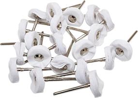 img 4 attached to 🛠️ NIUPIKA Little Buffing and Polishing Wheels for Rotary Drill Tools - White, 3mm Mandrel - Pack of 20 Pieces