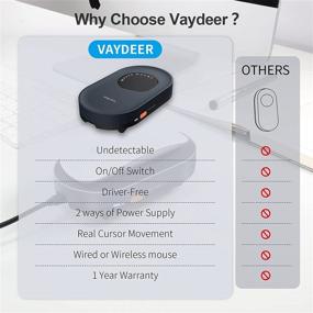 img 3 attached to 🖱️ VAYDEER Mouse Jiggler - Undetectable Mouse Mover with ON/Off Switch & Power Adapter, Driver-Free Mouse Movement Simulator for Computer Awakening