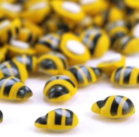 img 2 attached to 300 Pieces of Self-Adhesive Tiny Wood Bees Embellishment for Scrapbooking DIY Craft Décor by Newbested
