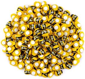 img 4 attached to 300 Pieces of Self-Adhesive Tiny Wood Bees Embellishment for Scrapbooking DIY Craft Décor by Newbested