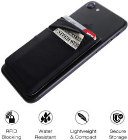 img 2 attached to 📱 Convenient Cell Phone Stick on Wallet: 3 Packs of ID, Credit Card & Business Card Holder – Compatible with iPhone, Android and Most Smartphones (Black + Pink)