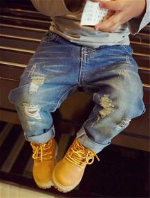 img 3 attached to 👖 Trendy QZH DUAO EMAOR Ripped Boys' Clothing and Jeans for Little Girls - Fashionable and Durable!