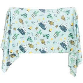 img 4 attached to Experience Ultimate Comfort with Village Baby's Extra Soft Knit Swaddling Receiving Blanket for Outdoor Adventure