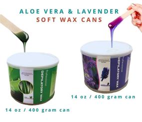 img 2 attached to 💆 SAVBIN Professional Double Pot Wax Warmer Kit with 2 Soft Wax Cans - Lavender & Aloe Vera Included