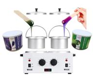 💆 savbin professional double pot wax warmer kit with 2 soft wax cans - lavender & aloe vera included logo