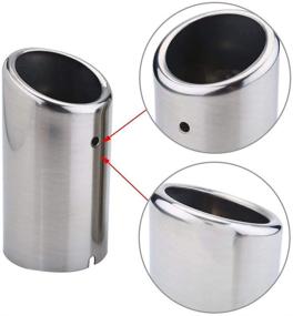 img 2 attached to Universal Stainless Steel Car Muffler Exhaust Tail Tips, Pair of Muffler Tips for BMW 325i 328i