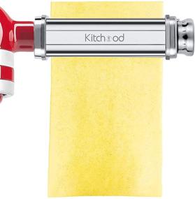 img 1 attached to 🍝 Pasta Attachment Set for KitchenAid Stand Mixers: Includes Cleaning Brush, Pasta Sheet Roller, Fettuccine Cutter, Spaghetti Cutter