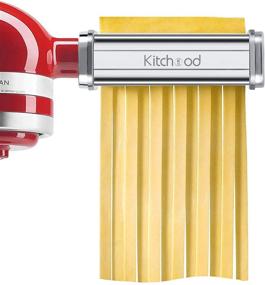 img 3 attached to 🍝 Pasta Attachment Set for KitchenAid Stand Mixers: Includes Cleaning Brush, Pasta Sheet Roller, Fettuccine Cutter, Spaghetti Cutter