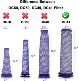 img 1 attached to 🌀 Dyson DC65 DC66 DC41 UP13 UP20 Animal Vacuum Replacement Filters - Part 920769-01 and 920640-01 (2+2 Pack) - Superior Performance