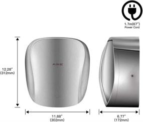 img 1 attached to 🌪️ Ultimate Efficiency: AIKE AK2903 Heavy Duty Commercial Hand Dryer with Hepa Filter - Brushed Stainless Steel UL Approved