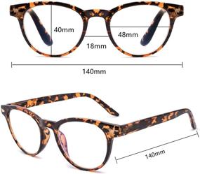 img 2 attached to 👓 Trendy Computer Readers Eyeglasses - 3 Pack Blue Light Blocking Reading Glasses