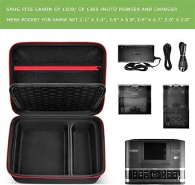 img 3 attached to 📷 Canon SELPHY CP1300/CP1200 Wireless Compact Photo Printer Case - Compatible with Color Ink/Paper Set - Organizer Storage Bag Included