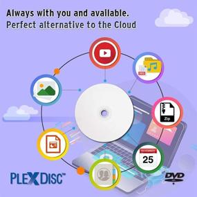 img 2 attached to PlexDisc 632-210 16x 4.7GB White Inkjet Hub Printable DVD-R, Spindle of 50 Discs