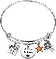 🎭 cenwa actress charm bracelet: the perfect gift for movie star enthusiasts and theater lovers! logo