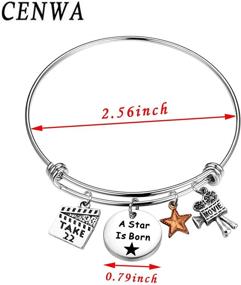 img 3 attached to 🎭 CENWA Actress Charm Bracelet: The Perfect Gift for Movie Star Enthusiasts and Theater Lovers!