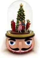 🎅 magical nutcracker 100mm musical holiday glitterdome with iconic nutcracker ballet tune logo