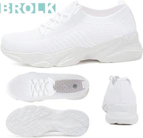 img 1 attached to BROLK Slip-On Walking Shoes for Women: Lightweight, Breathable Women’s Shoes for Gym, Biking, Running, Tennis - Casual & Fashionable - Ergonomic, Non-Slip Shoes with Flexible Outsole for Women