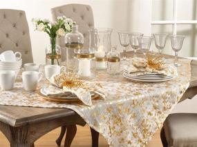 img 1 attached to Fennco Styles Bottega Tablecloth Napkins