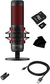 img 2 attached to 2020 Edition HyperX QuadCast USB Multi-Pattern Electret Condenser Microphone for PS4, 🎙️ PC, Mac | Red-Black | Pop Filter, Anti-Vibration Shock Mount | KWALICABLE Bundle