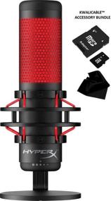 img 3 attached to 2020 Edition HyperX QuadCast USB Multi-Pattern Electret Condenser Microphone for PS4, 🎙️ PC, Mac | Red-Black | Pop Filter, Anti-Vibration Shock Mount | KWALICABLE Bundle