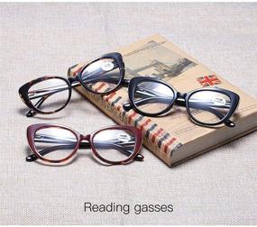 img 1 attached to 👓 Womens Cateye Reading Glasses: Vintage Eyeglass Frames for Ladies