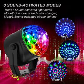 img 2 attached to 🎉 Apoesar Disco Party Lights [2-Pack] - USB Plug in Stage Light for Car, Home, Room - Perfect for Dance Parties, Birthdays, DJ, Karaoke, Xmas, Weddings, Clubs, Pubs