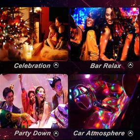 img 1 attached to 🎉 Apoesar Disco Party Lights [2-Pack] - USB Plug in Stage Light for Car, Home, Room - Perfect for Dance Parties, Birthdays, DJ, Karaoke, Xmas, Weddings, Clubs, Pubs