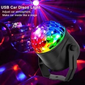 img 3 attached to 🎉 Apoesar Disco Party Lights [2-Pack] - USB Plug in Stage Light for Car, Home, Room - Perfect for Dance Parties, Birthdays, DJ, Karaoke, Xmas, Weddings, Clubs, Pubs