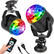 🎉 apoesar disco party lights [2-pack] - usb plug in stage light for car, home, room - perfect for dance parties, birthdays, dj, karaoke, xmas, weddings, clubs, pubs логотип