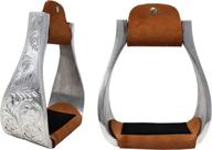 challenger western aluminum engraved stirrups logo