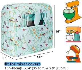 img 3 attached to 🛡️ Protective Dust Covers with Pocket & Adorable Prints for Kitchenaid & Hamilton Mixers – Ideal Pioneer Woman Kitchen Accessories!