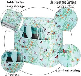 img 2 attached to 🛡️ Protective Dust Covers with Pocket & Adorable Prints for Kitchenaid & Hamilton Mixers – Ideal Pioneer Woman Kitchen Accessories!