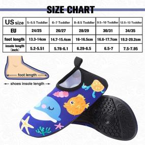 img 3 attached to 🐬 FANKUTOYS Dolphin Water Socks: Top-rated Dolphin Water Shoes for Kids - Ideal for Swimming, Beach, Pool, Yoga, and Sports Activities (Size Reference Picture Included)